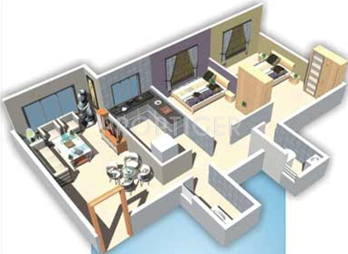 Neelkanth Groups Vishwa (2BHK+2T (977 sq ft) 977 sq ft)