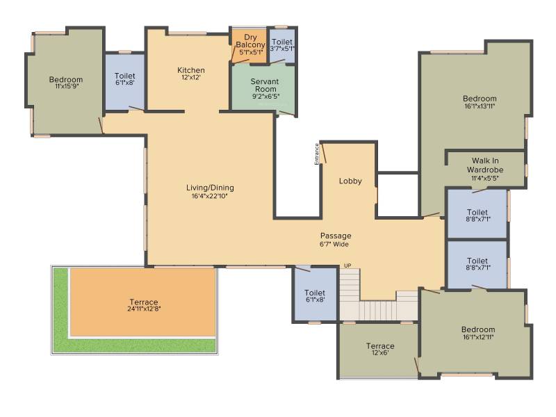 Swojas Aarohi (5BHK+6T (4,393 sq ft)   Servant Room 4393 sq ft)