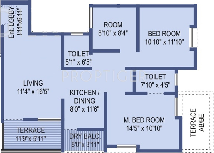 Kalashree Rivera (3BHK+2T (1,173 sq ft) 1173 sq ft)
