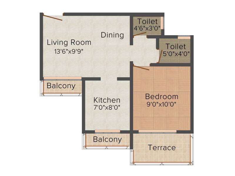 Dhanshree Dhana Shree Pearl (1BHK+1T (637 sq ft) 637 sq ft)