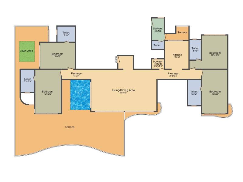 Supreme Vivero (4BHK+5T (4,250 sq ft) + Servant Room 4250 sq ft)