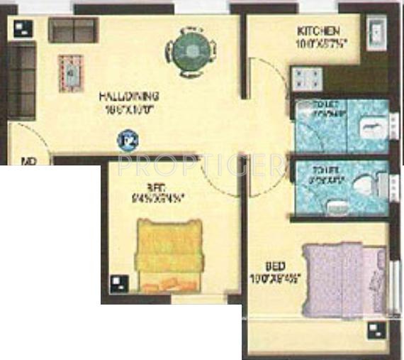Amraa Pashas Residency (2BHK+2T (669 sq ft) 669 sq ft)