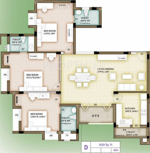 Balchandra Iris (3BHK+3T (1,639 sq ft) 1639 sq ft)