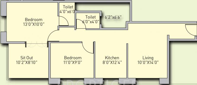 Anshul Lilika (2BHK+2T (875 sq ft) 875 sq ft)