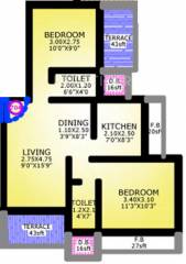 Platinum Om Sai Residency (2BHK+2T (1,000 sq ft) 1000 sq ft) Platinum Om Sai Residency (2BHK+2T (1,000 sq ft) 1000 sq ft)