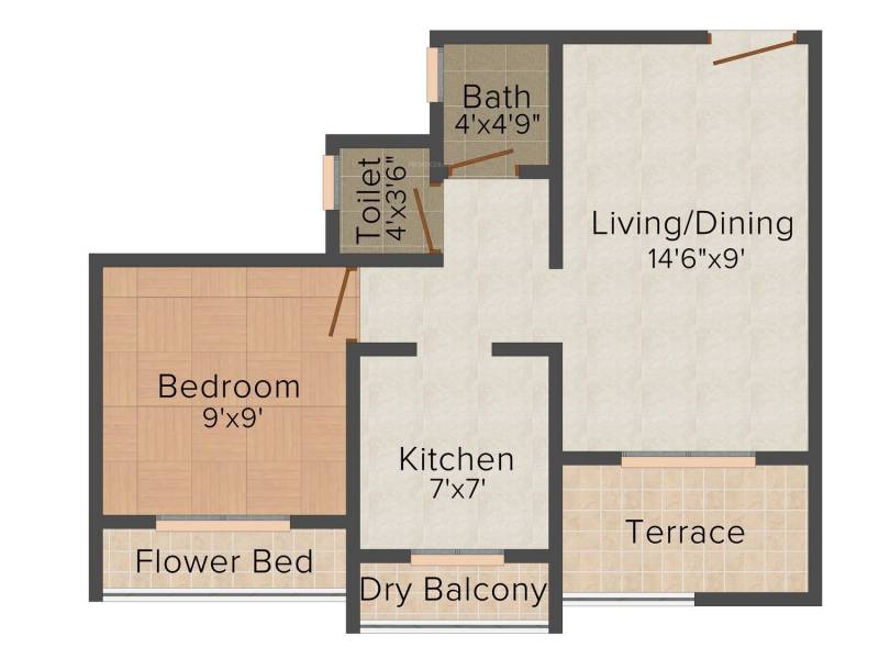 Bathija Siddhivinayak Darshan (1BHK+1T (647 sq ft) 647 sq ft)