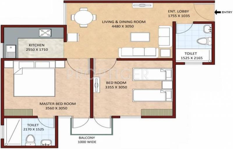 Shree Mantra (2BHK+2T (800 sq ft) 800 sq ft)