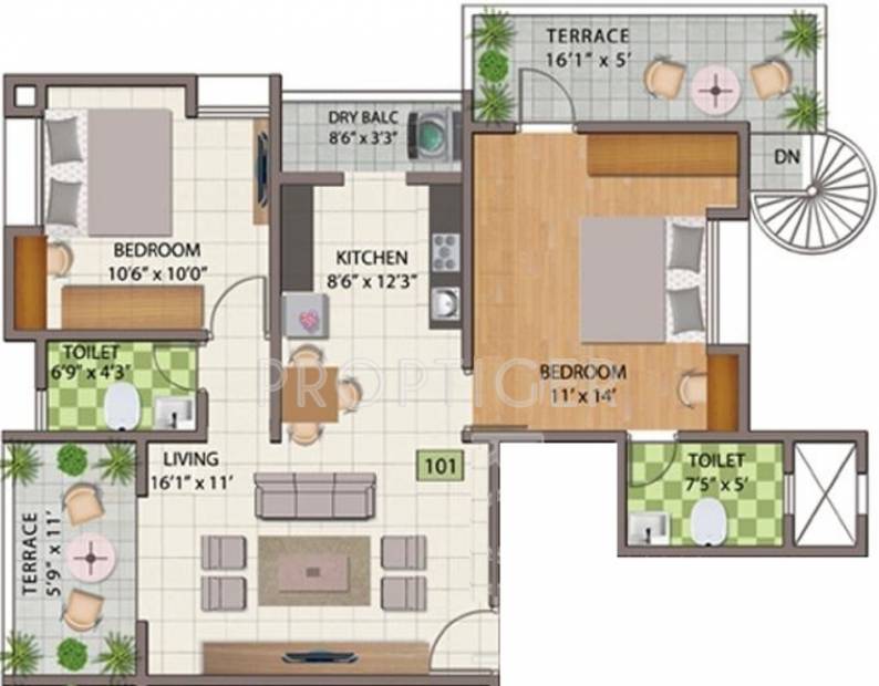 Prathamesh Rajshilpa (2BHK+2T (1,440 sq ft) 1440 sq ft)