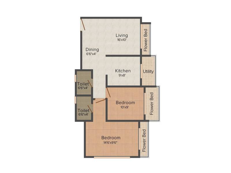Pratik Khushi Residency (2BHK+2T (1,067 sq ft) 1067 sq ft)