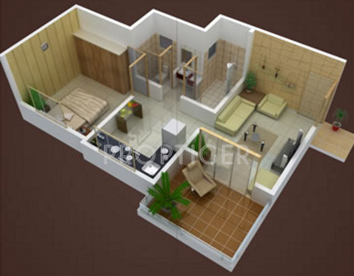 ND NestWorth (1BHK+1T (636 sq ft) 636 sq ft)