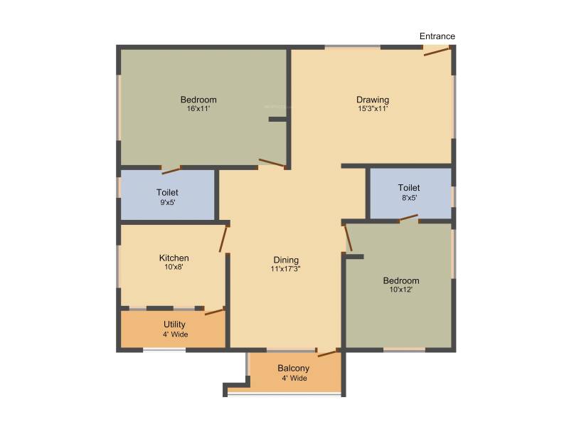 Aparna Cyber Commune (2BHK+2T (1,270 sq ft) 1270 sq ft)