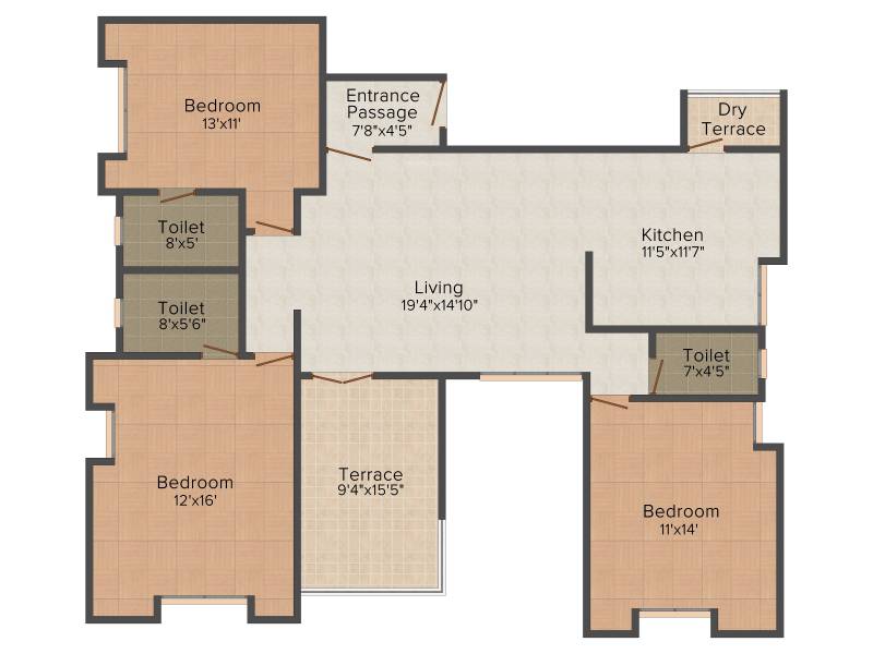 Gokhale Aashirwad (3BHK+3T (1,719 sq ft) 1719 sq ft)