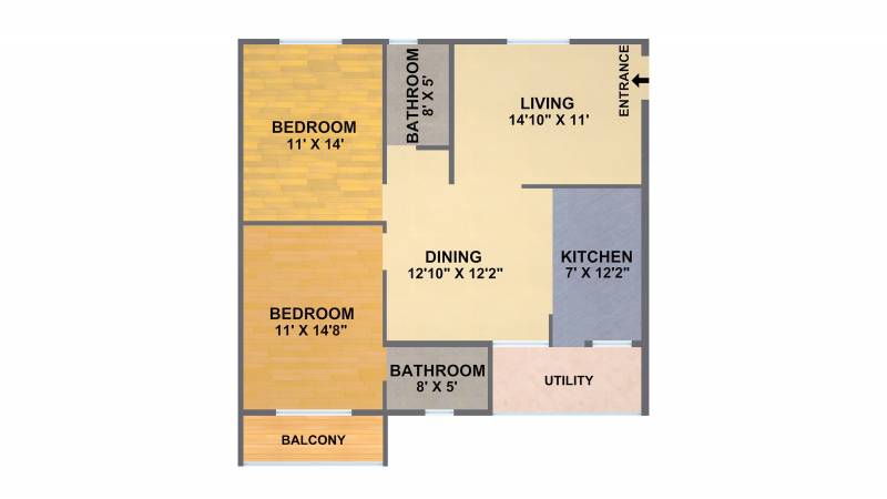 Sai Bloomfields (2BHK+2T (1,240 sq ft) 1240 sq ft)