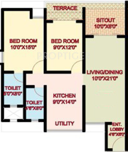Nanded Asawari (2BHK+2T (872 sq ft) 872 sq ft) Nanded Asawari (2BHK+2T (872 sq ft) 872 sq ft)
