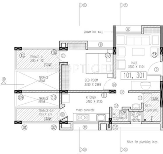 BramhaCorp Bramha Baug (1BHK+1T (676 sq ft) 676 sq ft)