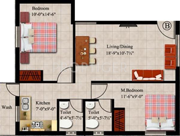 Mettupakkam Jayaram Enclave (2BHK+2T (786 sq ft) 786 sq ft)