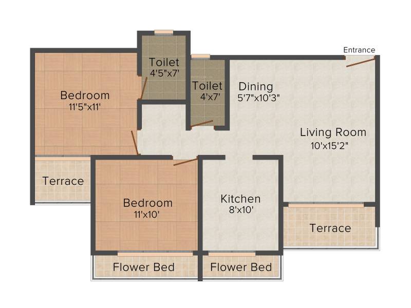 Neelkanth Exotica (2BHK+2T (1,163 sq ft) 1163 sq ft)