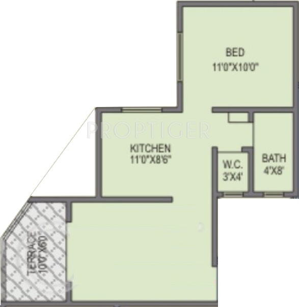 A P Akshay Flora (1BHK+1T (596 sq ft) 596 sq ft)