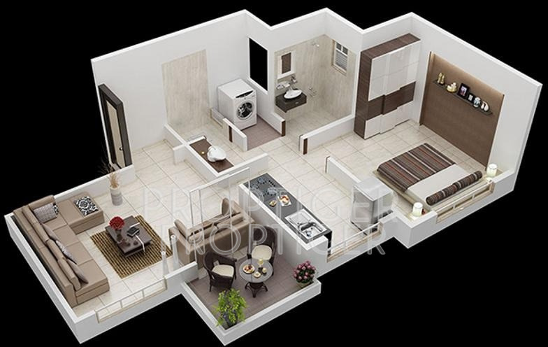 Ravindra Ravi Renaissance (1BHK+1T (785 sq ft) 785 sq ft)