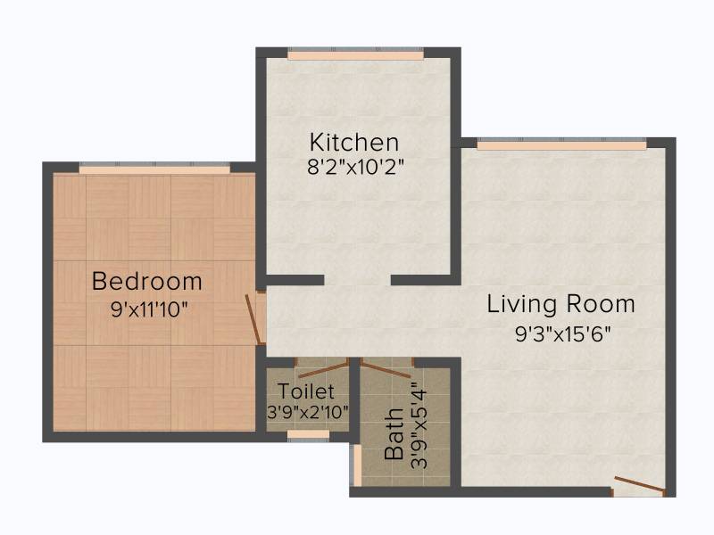 Vaastu Landmark Riverside (1BHK+1T (550 sq ft) 550 sq ft)