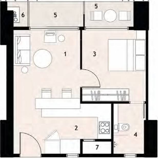 Lodha Enchante (1BHK+1T (738 sq ft) 738 sq ft)