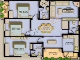  Indra Prastha (3BHK+3T (1,465 sq ft) 1465 sq ft)