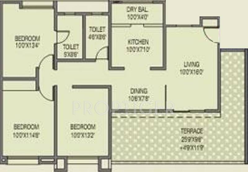 Dharmavat Sunder Sankul (3BHK+2T (1,401 sq ft) 1401 sq ft)