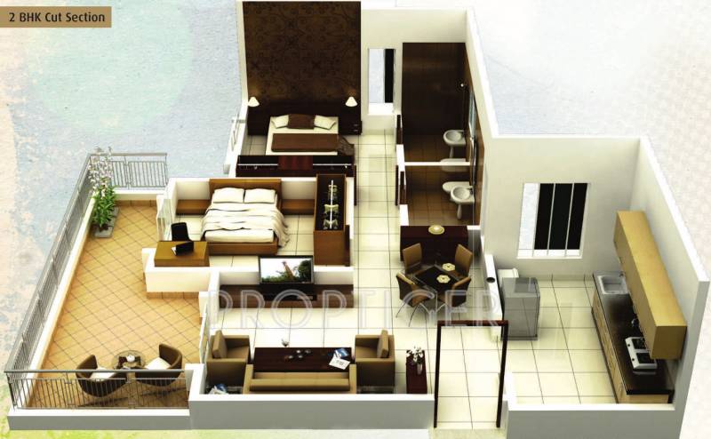 Alcon Springvalley (2BHK+2T (1,048 sq ft) 1048 sq ft)