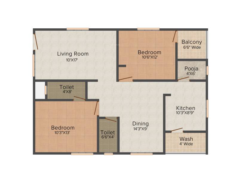 Umas Arha Mansion (2BHK+2T (1,175 sq ft)   Pooja Room 1175 sq ft)