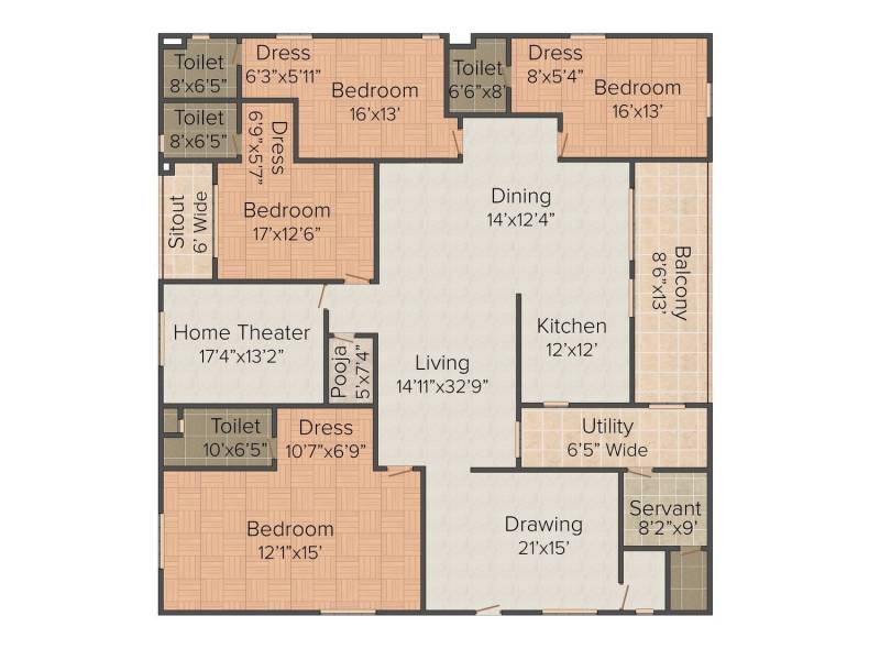 My Home Abhra (4BHK+5T (4,650 sq ft) + Servant Room 4650 sq ft)