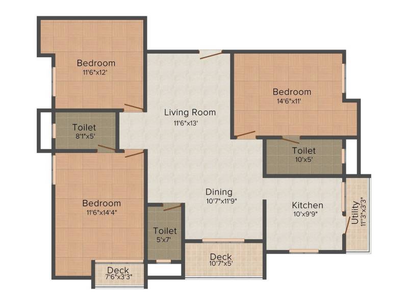 Mahalakshmi Vruksham (3BHK+3T (1,704 sq ft) 1704 sq ft)