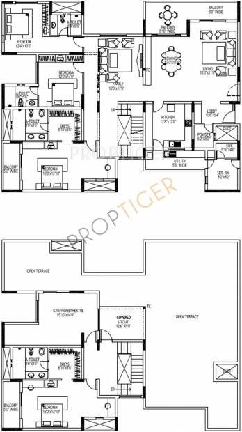 Adarsh Palm Retreat (4BHK+4T (5,370 sq ft) + Study Room 5370 sq ft)