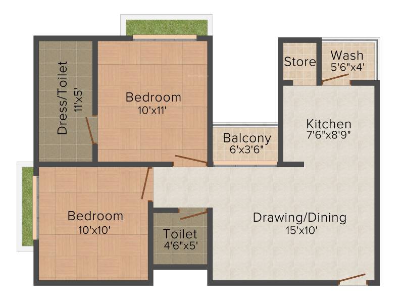Bansal Shiva Blessing (2BHK+2T (1,116 sq ft) 1116 sq ft)