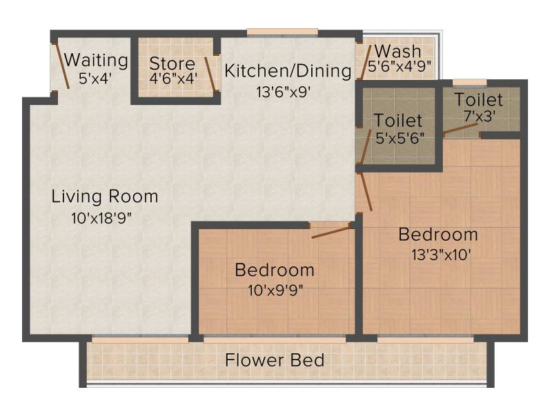 Art Shree Vishnu Dhara Cross Road (2BHK+2T (1,179 sq ft) 1179 sq ft)