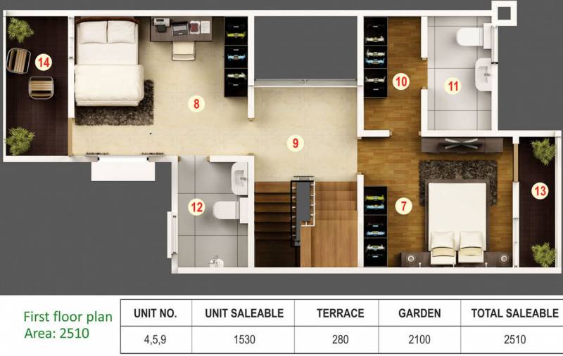 Mantra Omega Retreat (3BHK+3T (2,510 sq ft) 2510 sq ft)