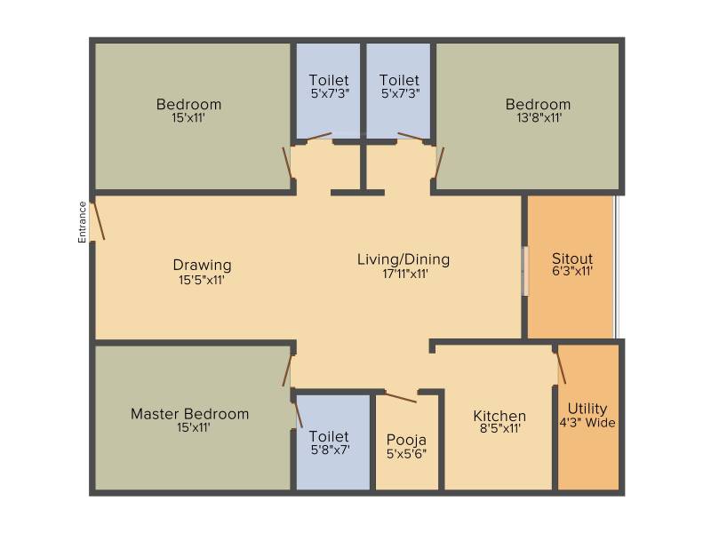 My Home Jewel (3BHK+3T (1,685 sq ft) 1685 sq ft)
