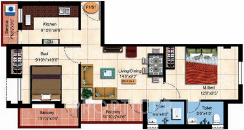 StepsStone Sai Dharaa (2BHK+2T (869 sq ft) 869 sq ft)