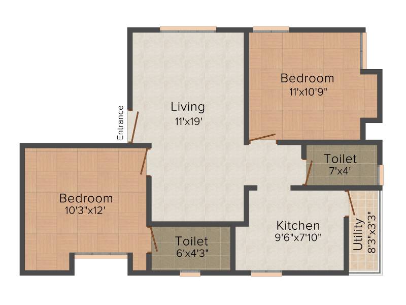 Arrummula Sree Krishna Enclave (2BHK+2T (1,035 sq ft) 1035 sq ft)