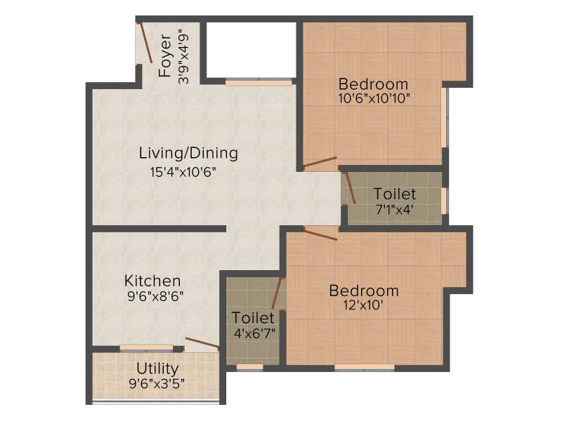 Swetha Shradhas Aishwaryam (2BHK+2T (805 sq ft) 805 sq ft)