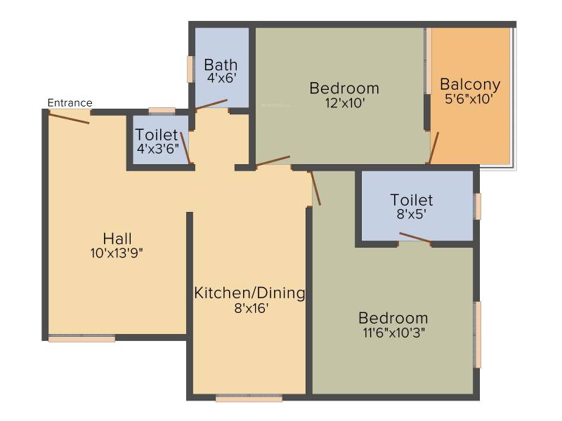 Vaishnavi Dham (2BHK+2T (819 sq ft) 819 sq ft)