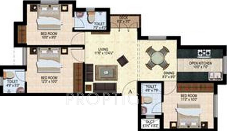 Sri Medavakkam (3BHK+3T (1,245 sq ft) 1245 sq ft)