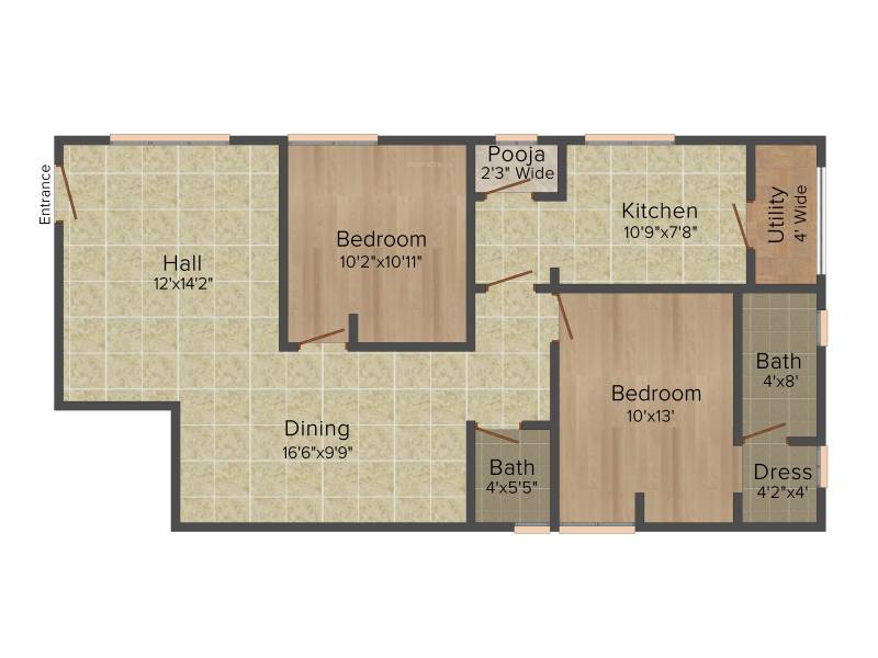 Legend Gulati (2BHK+2T (1,102 sq ft) 1102 sq ft)