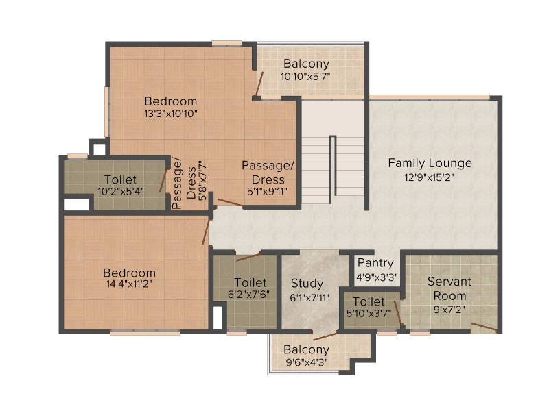 Vatika Jaipur 21 (4BHK+4T (3,390 sq ft) + Study Room 3390 sq ft)