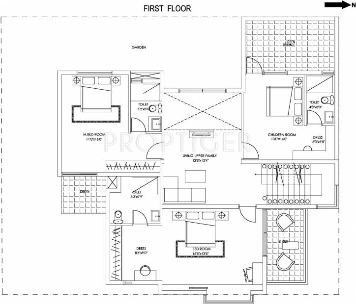 Voora Villa 96 (4BHK+5T (3,300 sq ft)   Servant Room 3300 sq ft)