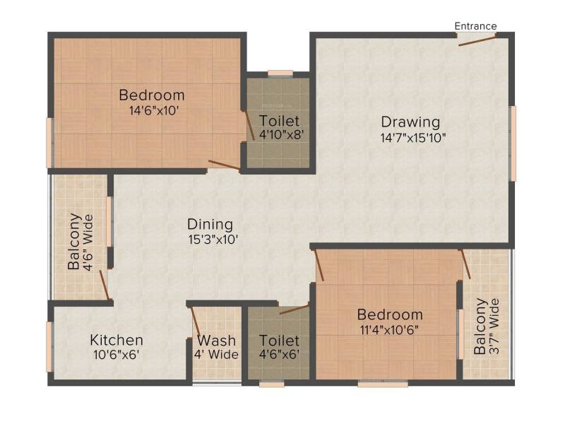Lakshmi Splendour (2BHK+2T (1,186 sq ft) 1186 sq ft)