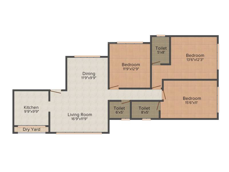 Damji Shamji Mahavir Aurum (3BHK+3T (1,677 sq ft) 1677 sq ft)