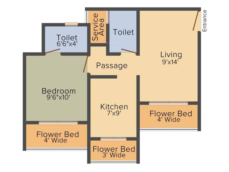 Mohan Highlands (1BHK+2T (705 sq ft) 705 sq ft)