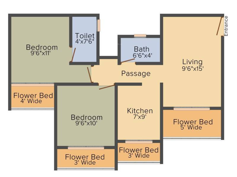 Mohan Highlands (2BHK+2T (935 sq ft) 935 sq ft)