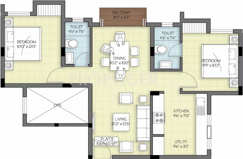 Devinarayan Temple Gate (2BHK+2T (1,070 sq ft) 1070 sq ft)