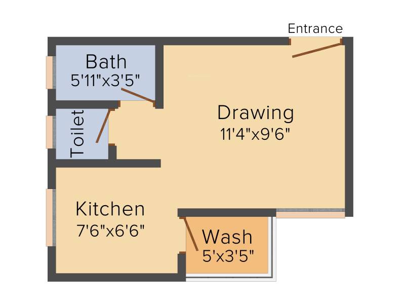 Dharma Vedikaa Residency (1BHK+1T (396 sq ft) 396 sq ft)